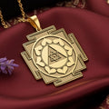 Ganesh Yantra Spiritual Protection Pendant | Silver & Plated Options - Divine Guardian for Yoga Zen